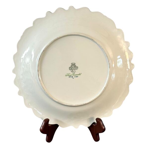 J L Menau Graf Von Henneberg Porzellan Hand Enameled Serving Charger Plate Dish - Picture 6 of 6